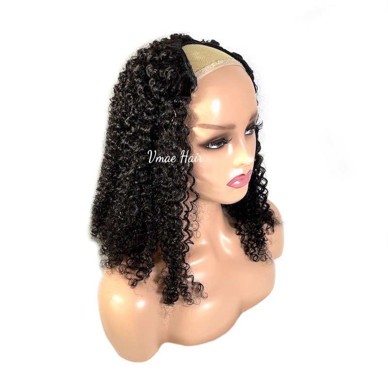 VMAE Mongolian Raw Virgin Cuticle Aligned Wigs 4A 3A 3B 3C Afro Kinky Curly U V Part Short Human Hair Wigs Black Women 4B Style