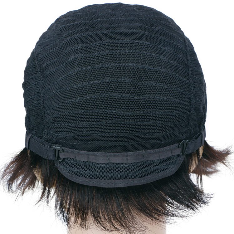 FH Cheap Price No Lace Short Human Hair Wigs Pixie Cut Straight Remy Brazilian Hair Machine Made Wig