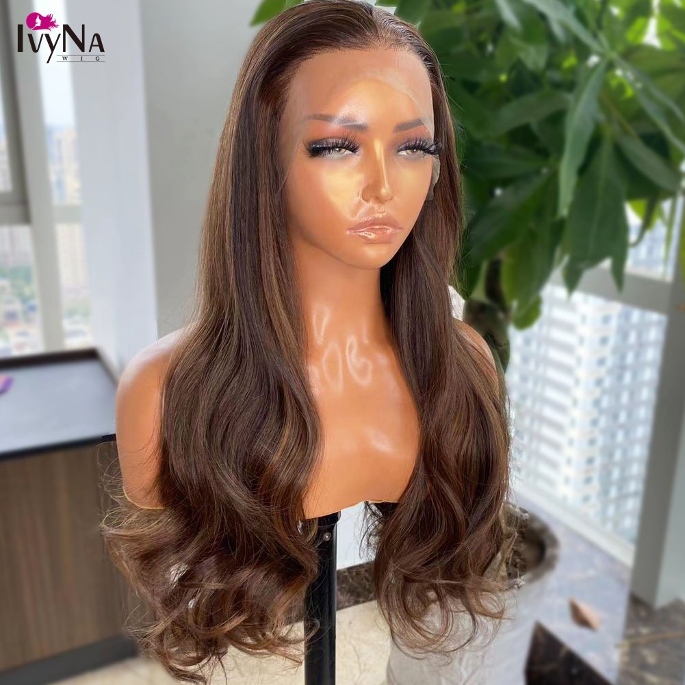 Futura 13X4 Synthetic Lace Front Wig Long Heat Resistant Glueless Lace Front Wigs for Black Women Body Wave Pre Plucked Wig