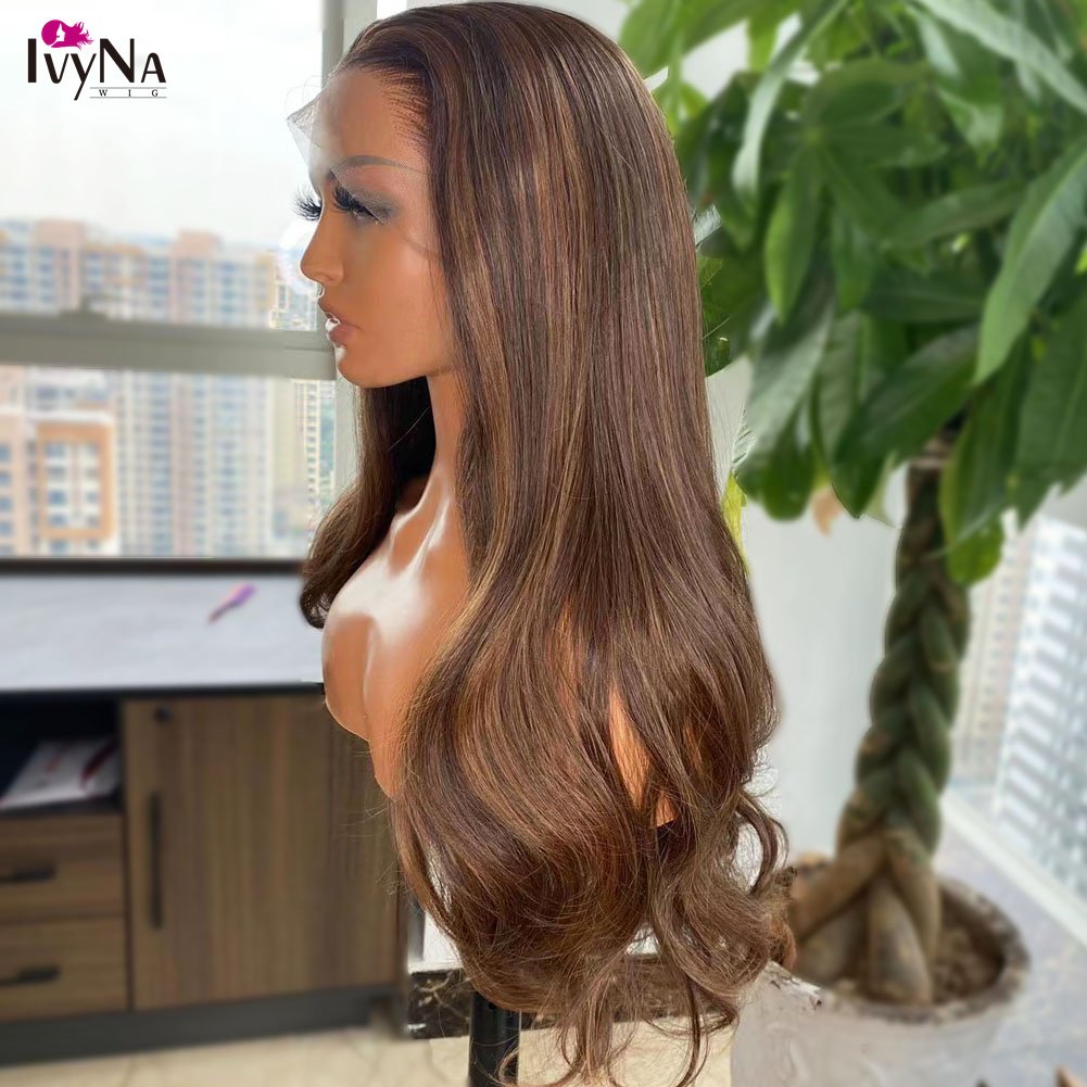 Futura 13X4 Synthetic Lace Front Wig Long Heat Resistant Glueless Lace Front Wigs for Black Women Body Wave Pre Plucked Wig