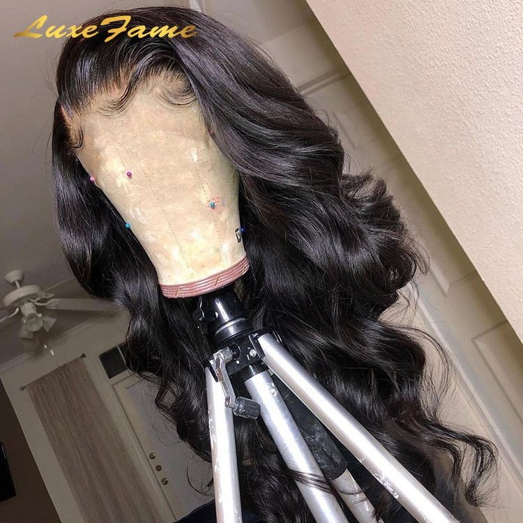 Wholesale Body Wave Frontal Wig 13x4 Transparent Lace Brazilian Hair Wig 180% Density Remy Human Hair Wigs For Black Women