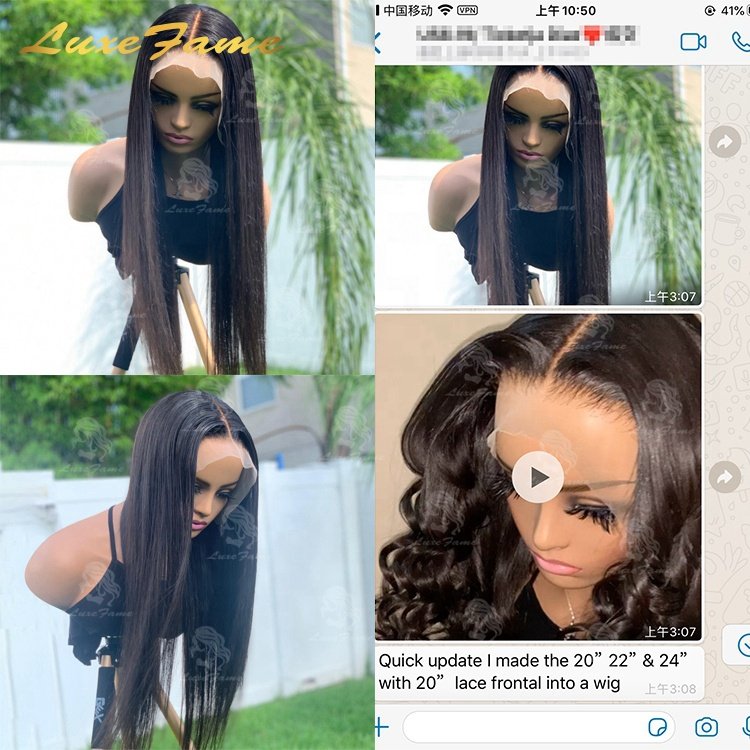 Wholesale Body Wave Frontal Wig 13x4 Transparent Lace Brazilian Hair Wig 180% Density Remy Human Hair Wigs For Black Women