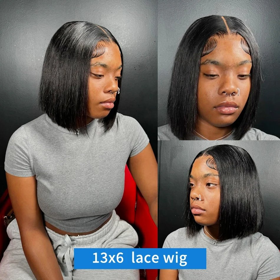 Wholesale Short Bob Wigs Human Hair Lace Front Brazilian Human Hair Wigs For Black Women Cheap Hd Lace Frontal Wigs Human Hair