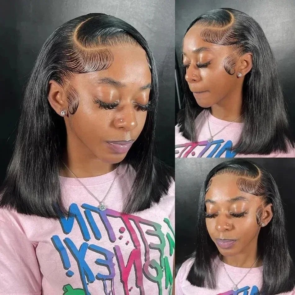 Wholesale Short Bob Wigs Human Hair Lace Front Brazilian Human Hair Wigs For Black Women Cheap Hd Lace Frontal Wigs Human Hair