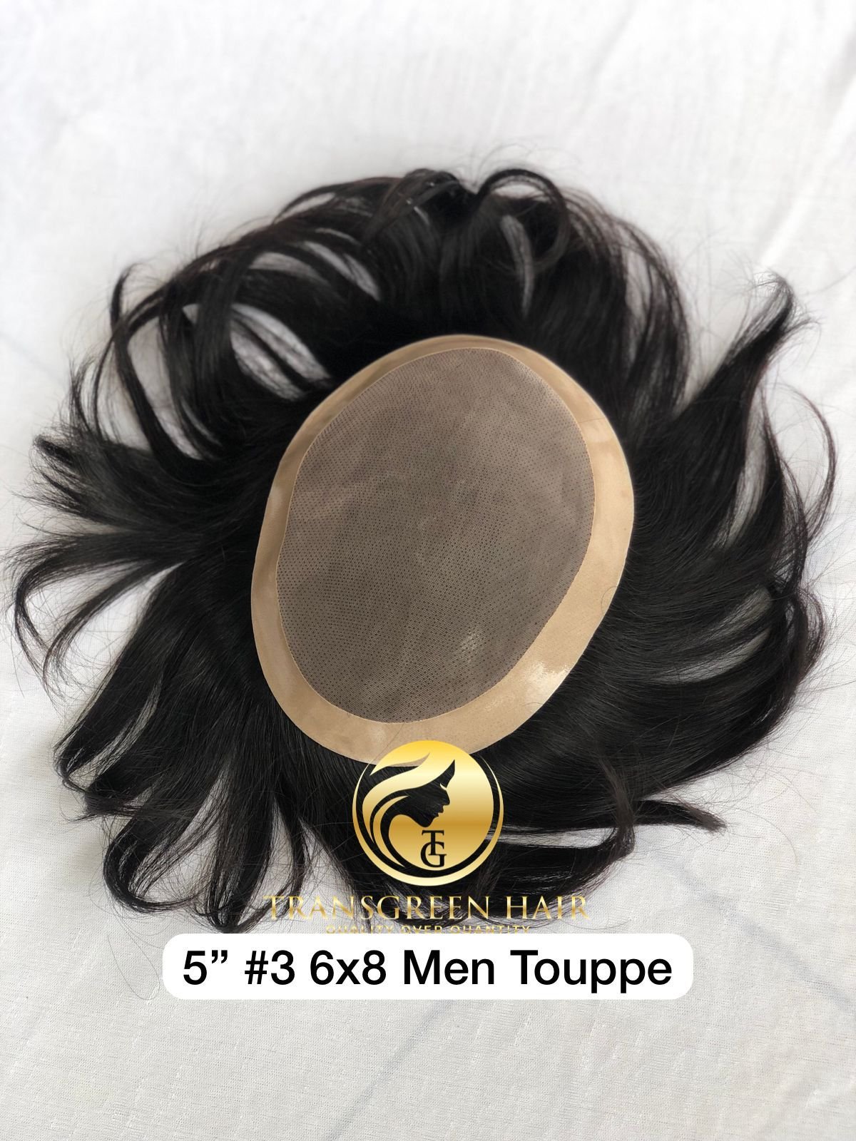 Top Quality Product 100 Raw Unprocessed Indian Temple Virgin 5'' Colour #3 6x8 Men Toupee Hair Extension Wholesale Indian Vendor