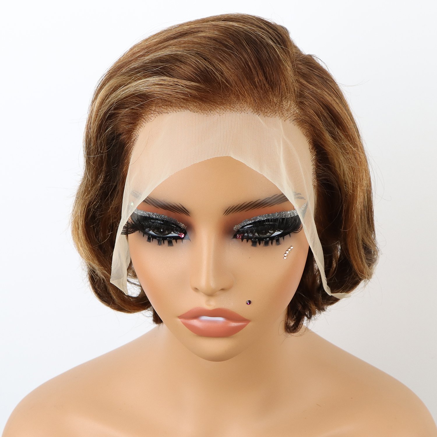 Wholesale Vendor Water Wave 38 40 Inch Glueless Full Curly 13x6 Hd Pixie Cut Frontal Lace Human Hair Wigs Glueless For Women