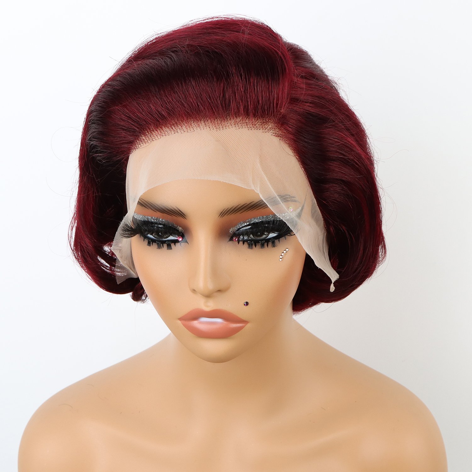 Wholesale Vendor Water Wave 38 40 Inch Glueless Full Curly 13x6 Hd Pixie Cut Frontal Lace Human Hair Wigs Glueless For Women
