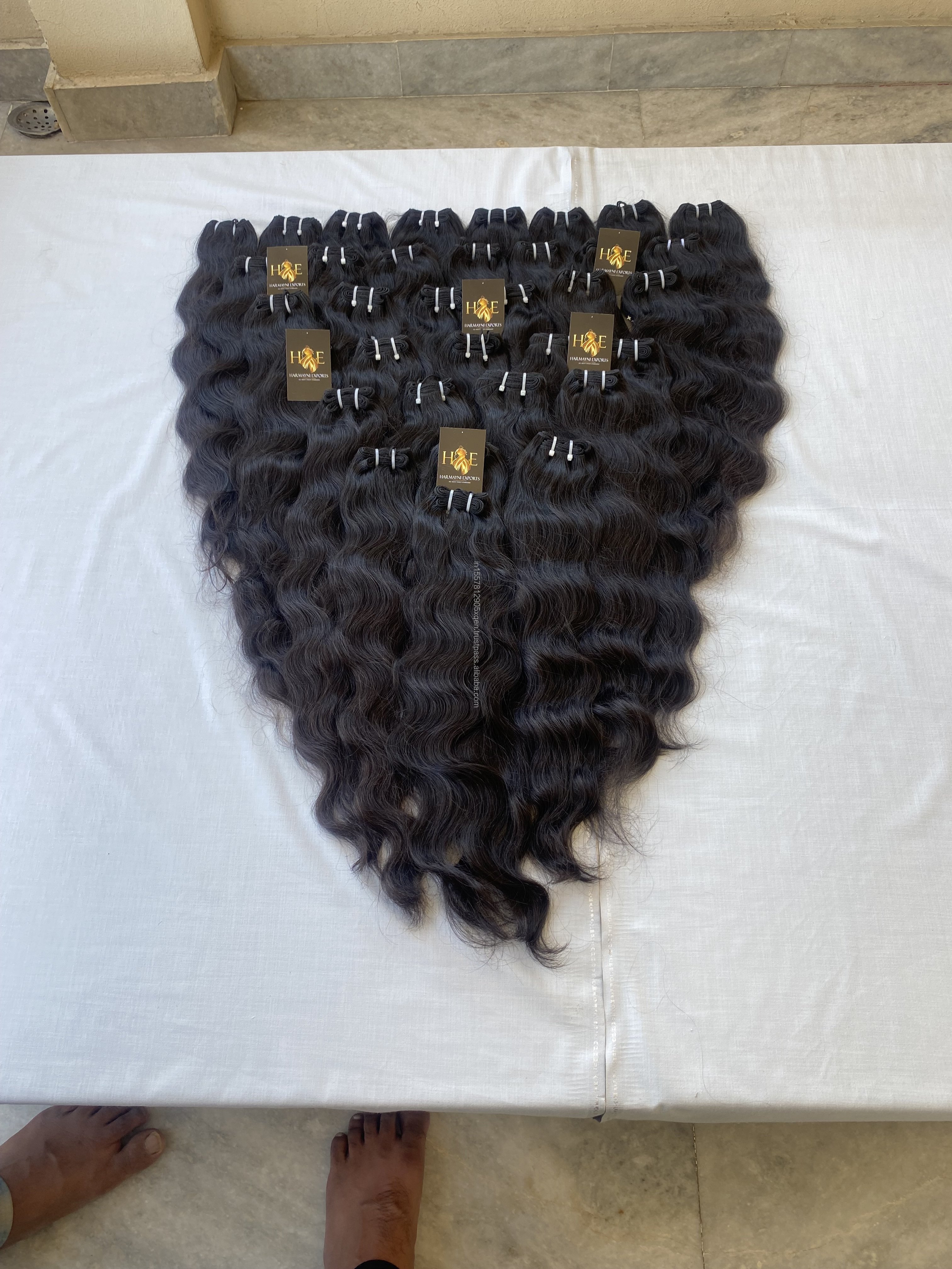 Virgin wholesale Raw Temple human hair extensions from India Mink Brazilian wavy Raw Curly hair supplier