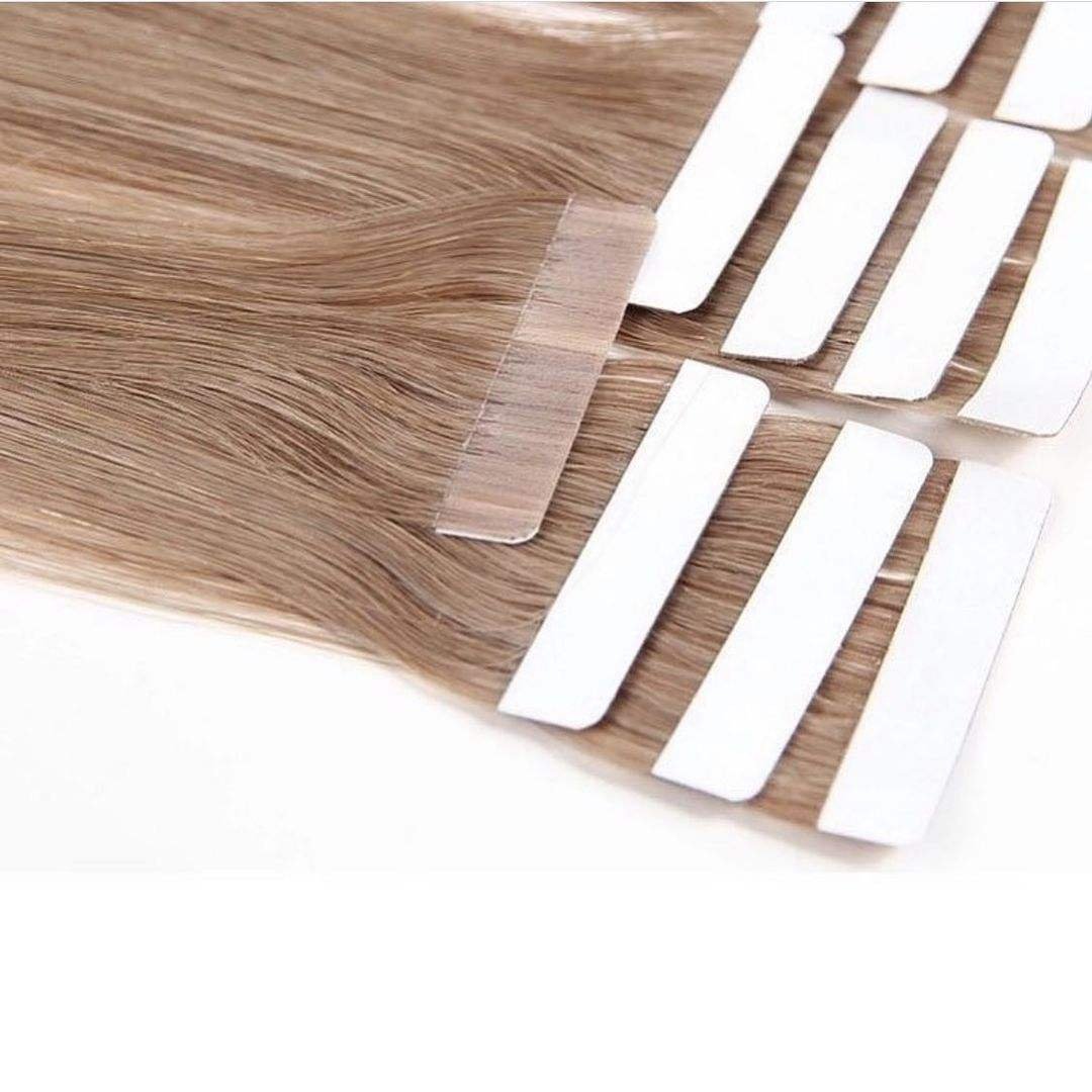 Raw hair tape ins factory price unprocessed virgin cuticle aligned Russian light blonde tape in extensions human hair