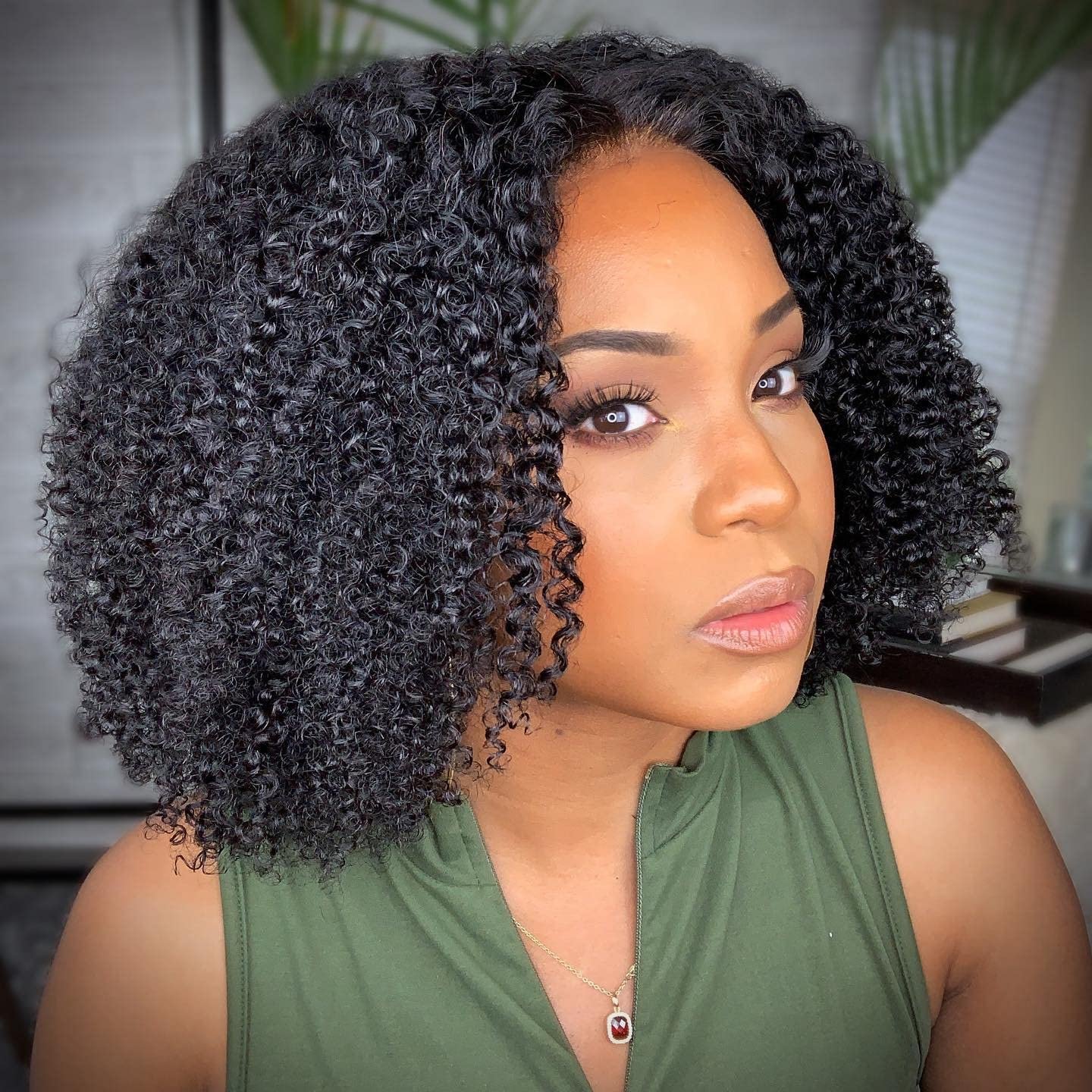 Afro Kinky Curly Wig Lace Front Human Hair Wigs Women Pre Plucked 250 Density Curly Headband Brazilian Hair for Black Mongolian