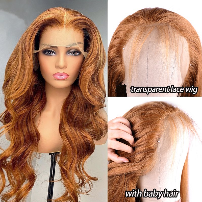 27# Brown Colored Wigs Raw Indian Virgin Transparent 360 Full Lace Human Hair Wig For Black Women Straight Hd Lace Frontal Wig