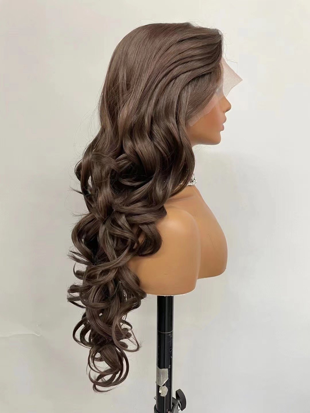 Wholesale Synthetic Blend Wigs 100% Lace Frontal With Baby Hair Transparent Synthetic Glueless 13x4 Lace Front Wig