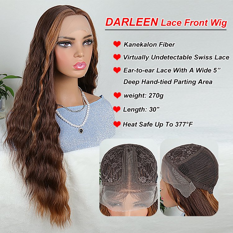 Julianna Hair Futura Fiber Wholesale High Quality Heat Resistant Premium Curly 613 Blonde T Part Lace Front Synthetic Wigs