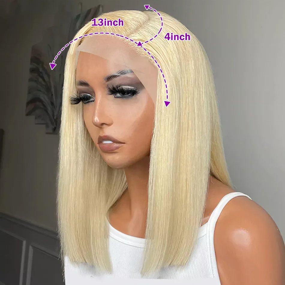 Cheap Peruvian 613 Blonde Colored Bob Wig,Raw Virgin Transparent Hd Full Lace Human Hair Wig,100% Bob Wig Human Hair Lace Front