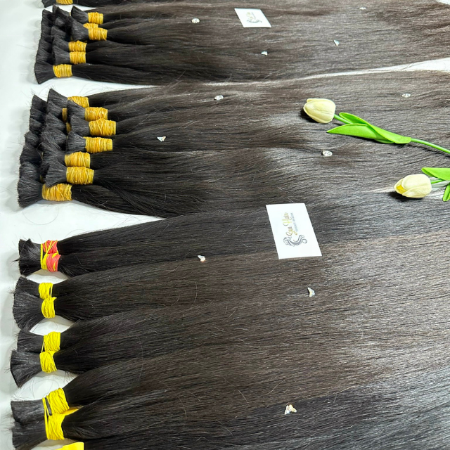 Wholesale Bulk Hair Unprocessed Cuticles Aligned Human Hair Extensions 100% Human Virgin Hair Made In Vietnam