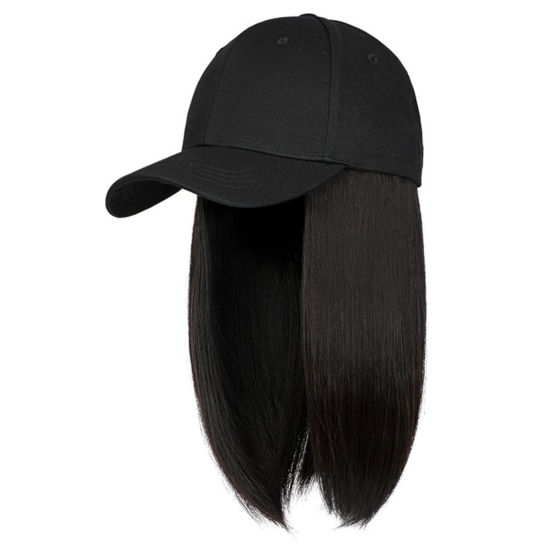 Factory Price Short Straight Hair HD Wig Cap Synthetic Wigs Full Bob Baseball Cap Human Hair Extensions Wig Hair Extensions