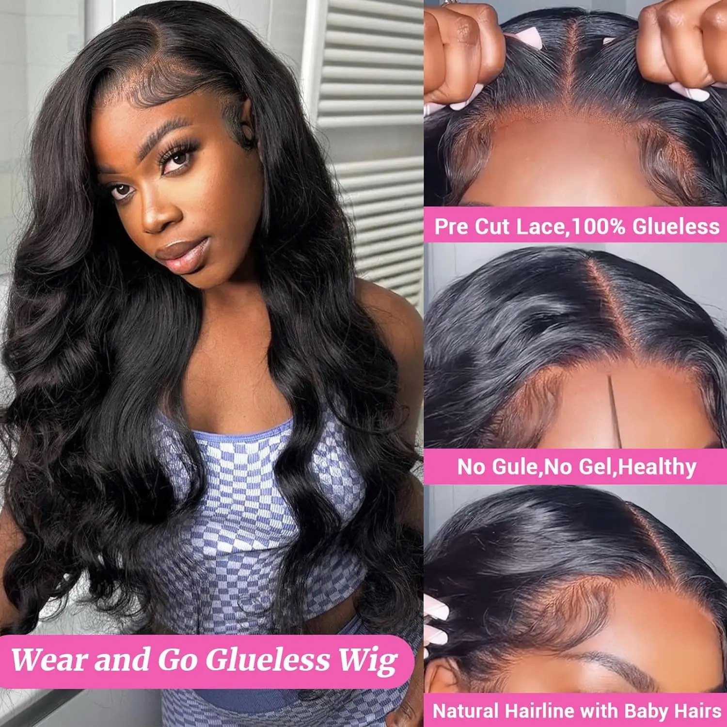 Hd Lace Front Human Hair Wig Wear and go Glueless Wigs Human Hair Raw Indian Hair Cuticle Aligned Virgin Wigs For Black Women