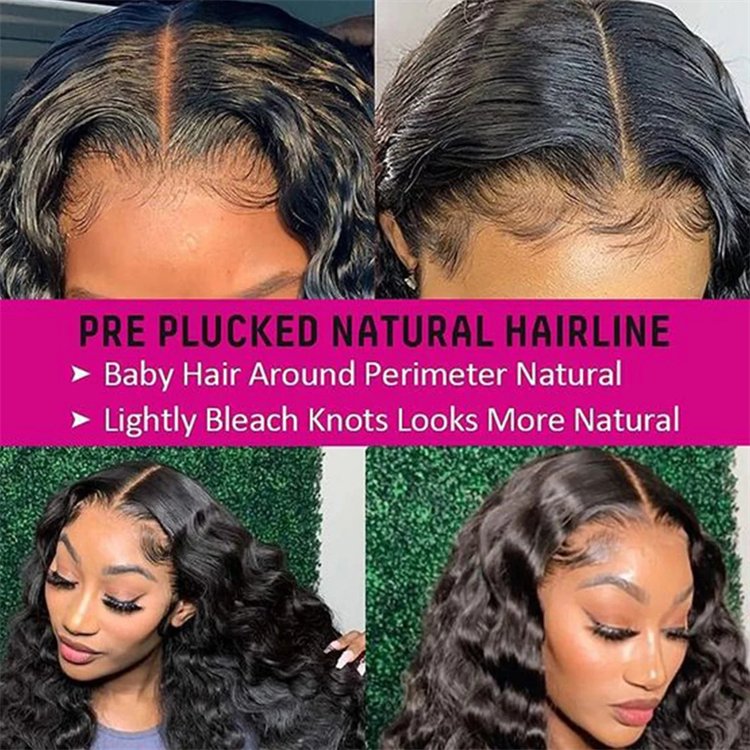 30 inch Loose Deep Wave Lace Frontal Wig Curly Cheap INDIAN Black Color Human Hair Wigs For Black Women