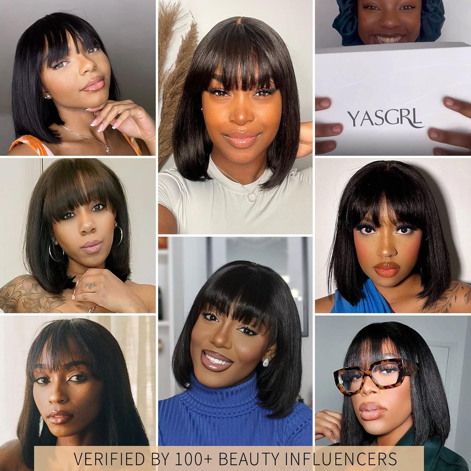 Wholesale Full Lace HD Synthetic Human Hair Wigs Silky Straight With Bangs Straight Hair Extensions Short Bob Machine Made Wig