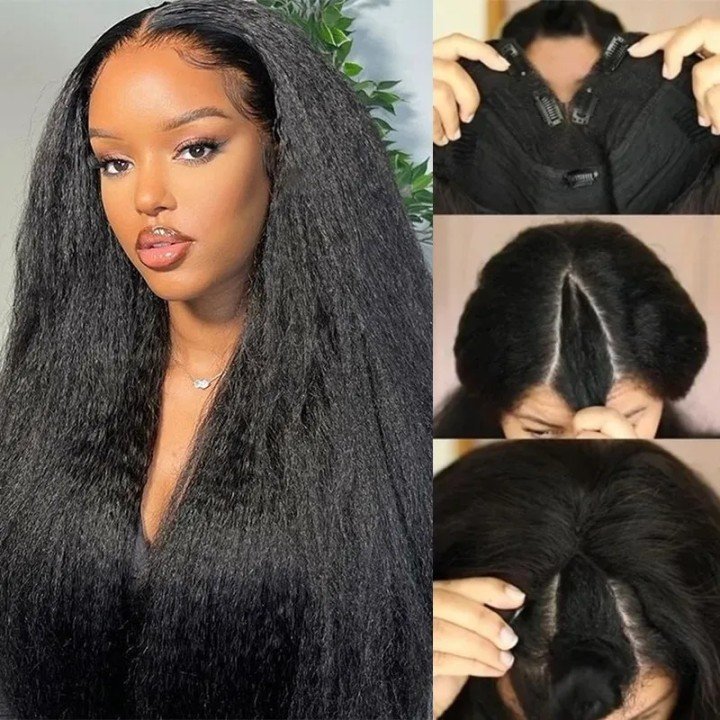 Brazilian Remy Curly Human Hair Wigs V-shaped Headband wig and U-shaped without glue Female curly hair