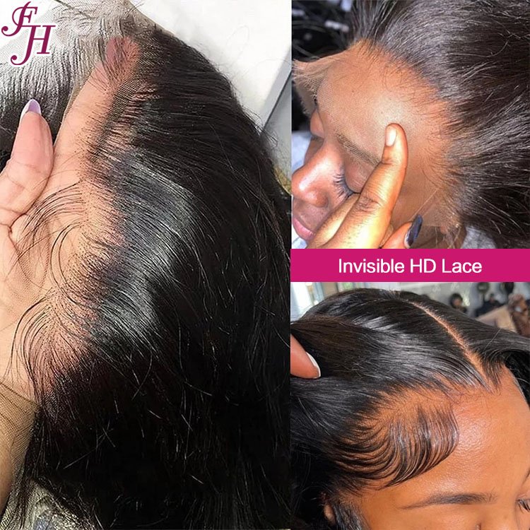 FH factory wholesale raw indian natural 20 inch 300% density human hair wigs body wave wig