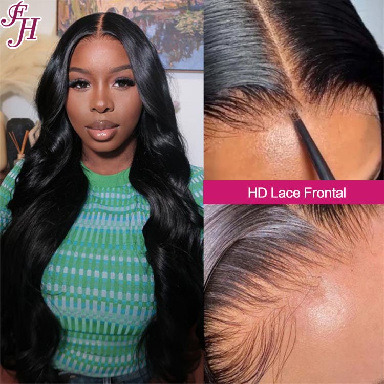 FH factory wholesale raw indian natural 20 inch 300% density human hair wigs body wave wig
