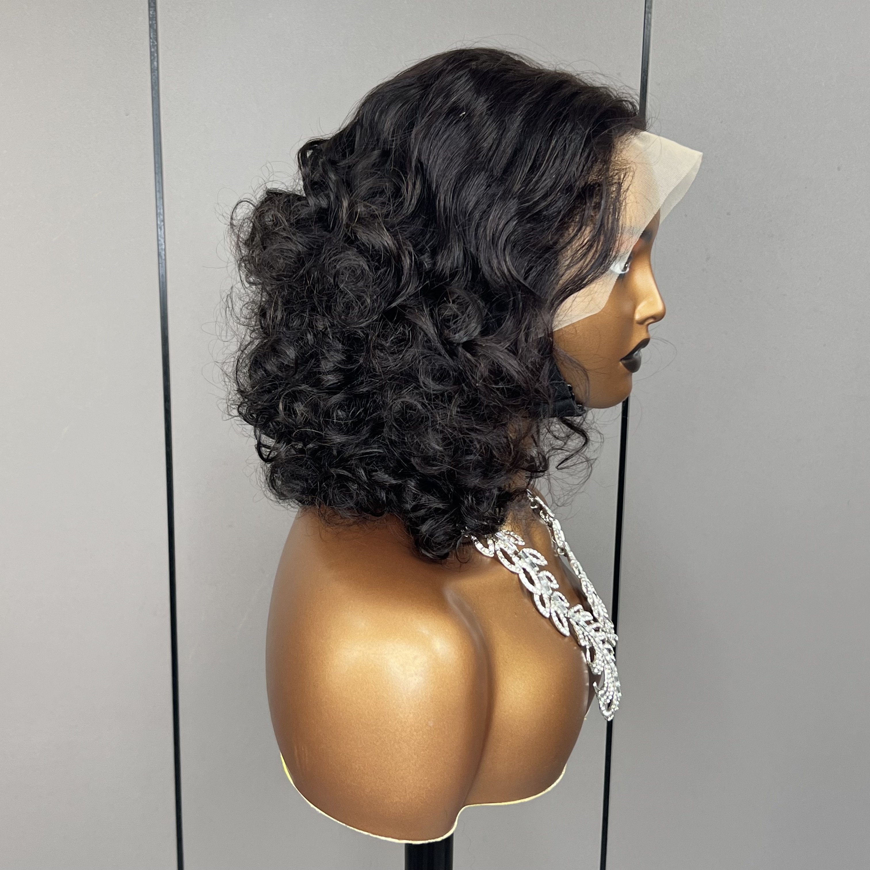 Cheap 12A SDD Raw Cuticle Aligned Hair Super Double Drawn Bouncy curl Wig for Black Women 350% Density Vietnamese Human Hair Wig