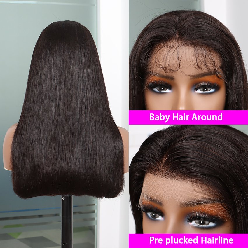 200 Density Pre Pluck 13X4 HD Lace Frontal Wigs Wholesale 12A Grade Bone Straight Peruvian Human Hair Wigs Vendors