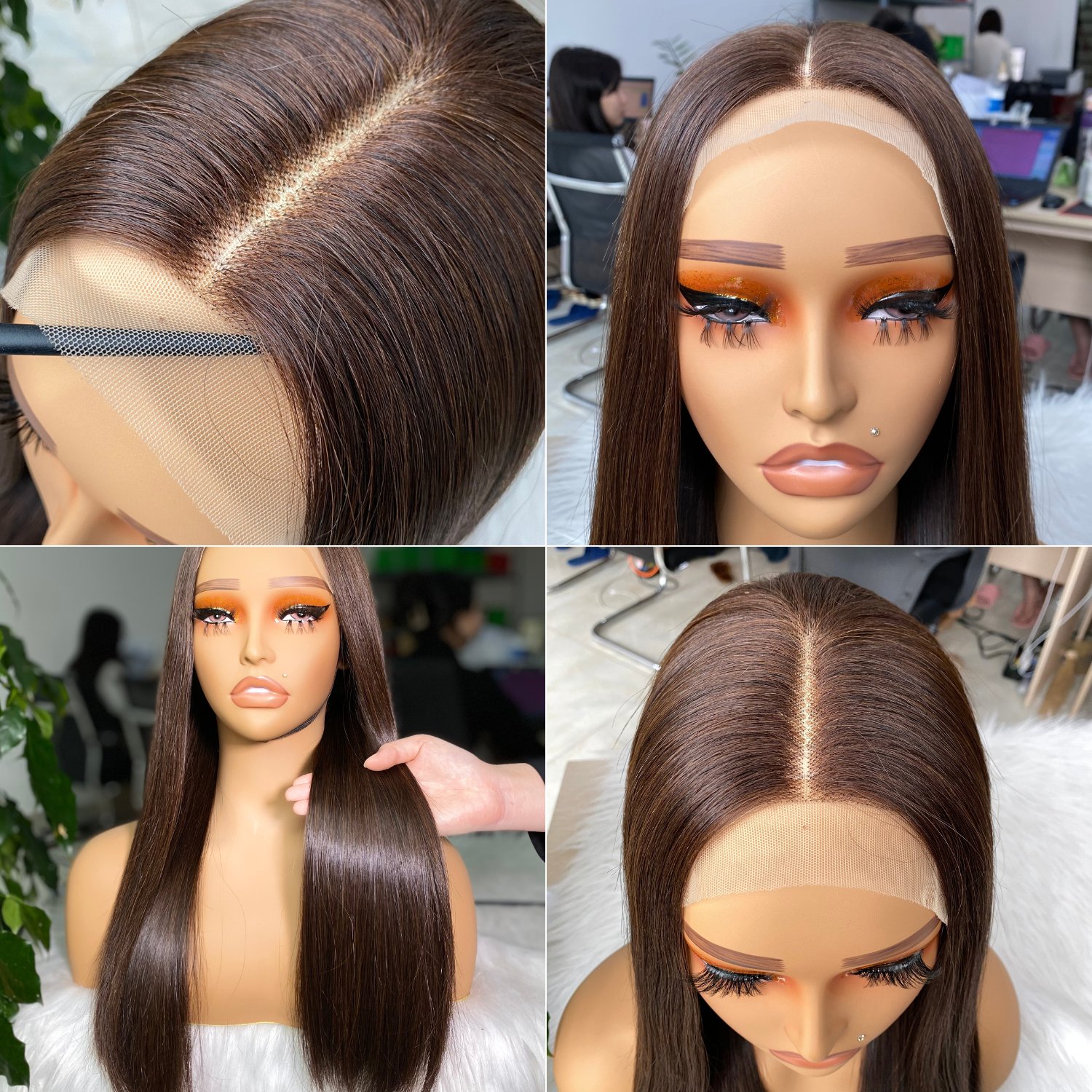 Best Wholesale Price 13x6 Bone Straight HD 360 Full Lace Wig Human Hair Wigs For Black Women Transparent Lace Front Wig