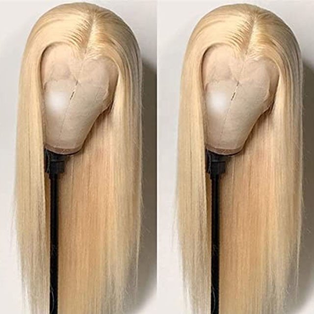 150% Density Raw Virgin Blonde 613 Transparent Lace Front Wig Pre Pluck Lace Closure Human Hair Wigs For Women