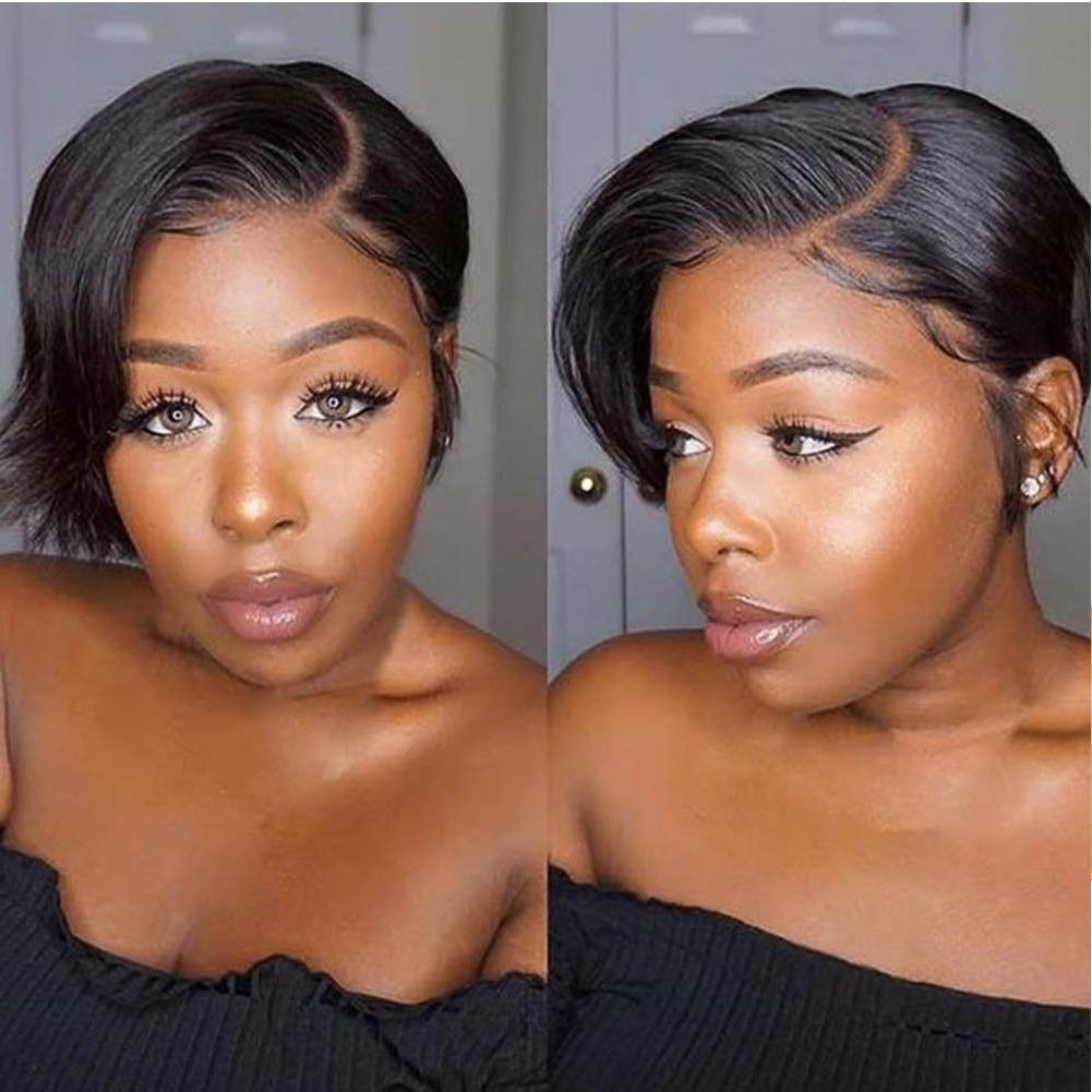 African Wig Female Short Hair Cover Black Handsome Bobo head Chemical Fiber High Temperature Silk Wig
