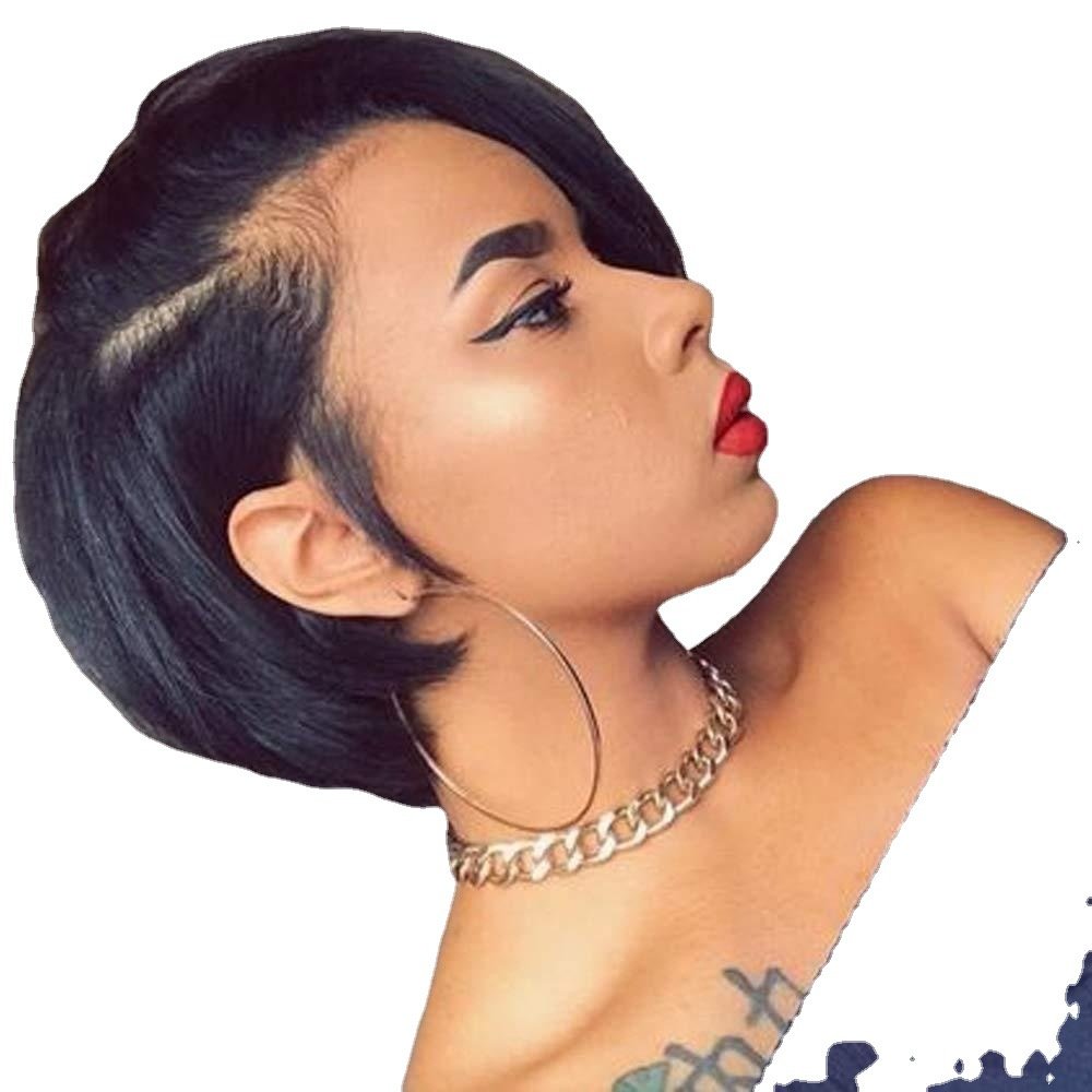 African Wig Female Short Hair Cover Black Handsome Bobo head Chemical Fiber High Temperature Silk Wig