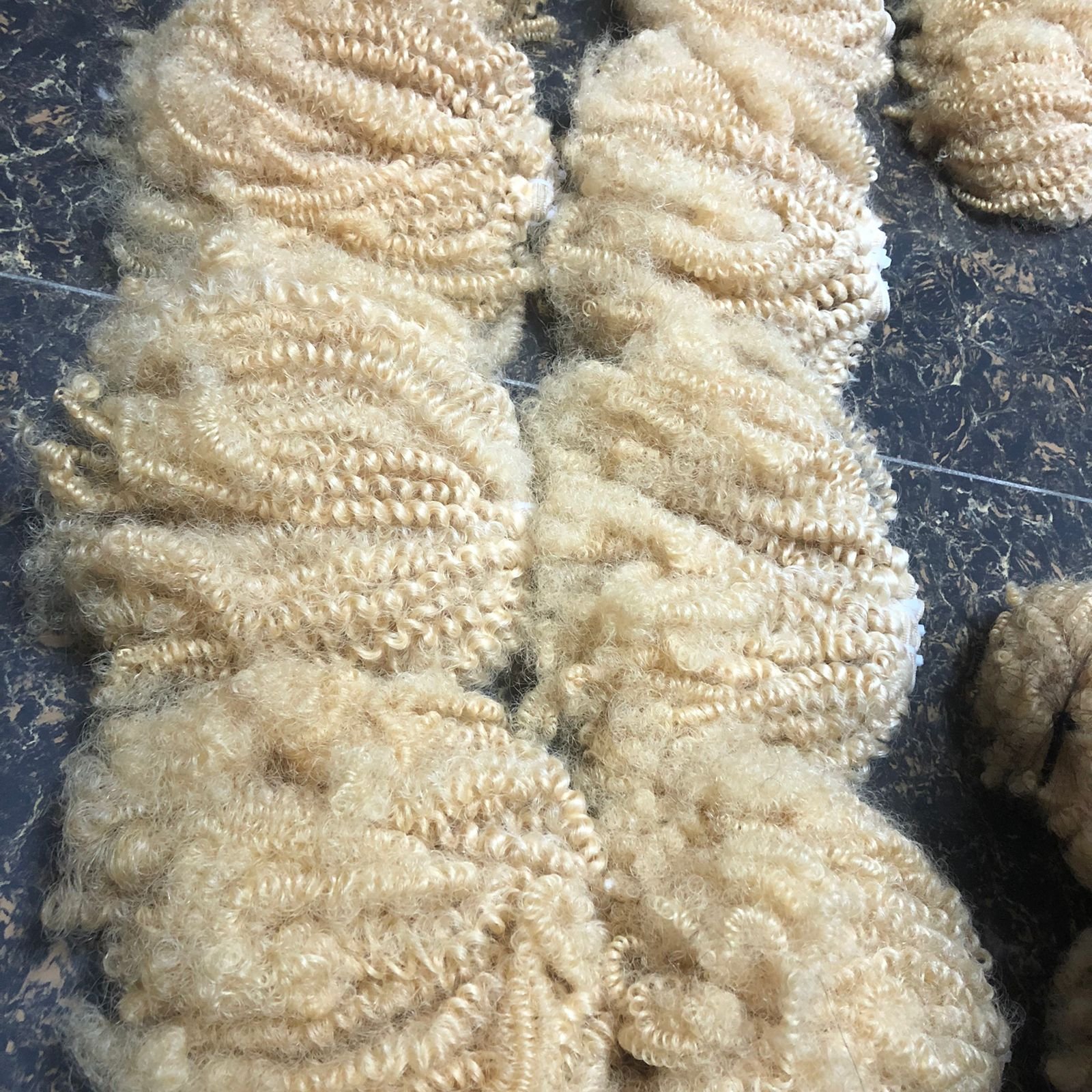Factory Directly Afro Kinky Curly Blond Weft Hair Human Hair Wigs Hot For Sale Customization 2023