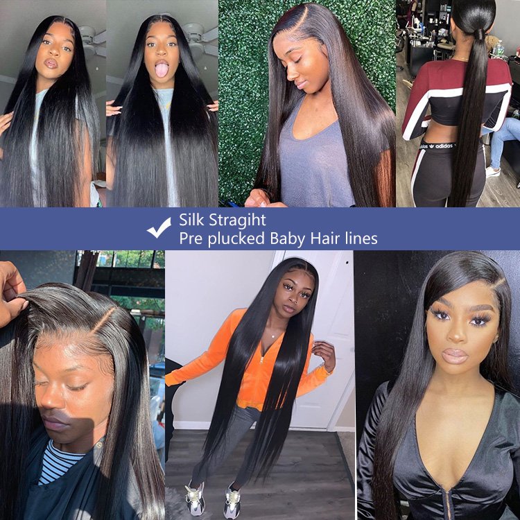 40 Inch Human Hair Wigs Wholesale Bone Straight Lace Front Wigs Virgin human hair 13x4 lace frontal bone straight Wig