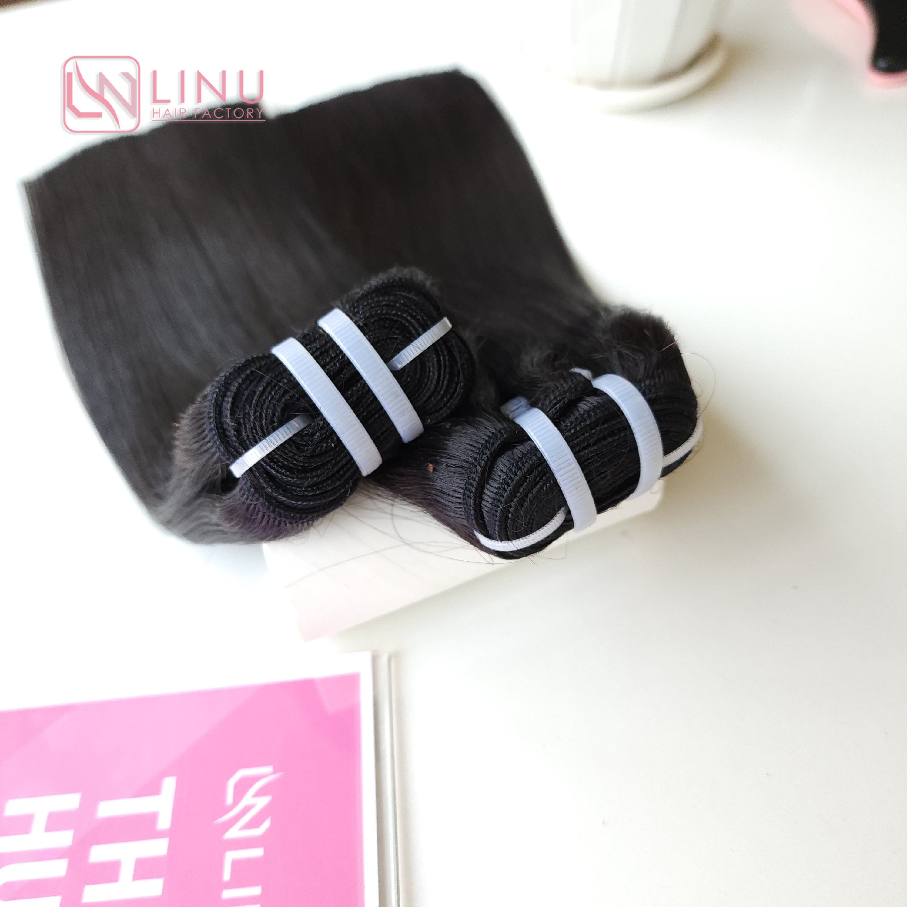 Super Double Drawn Short Black Bob Wigs for Black Women Raw Vietnamese Hair Extensions Customize color