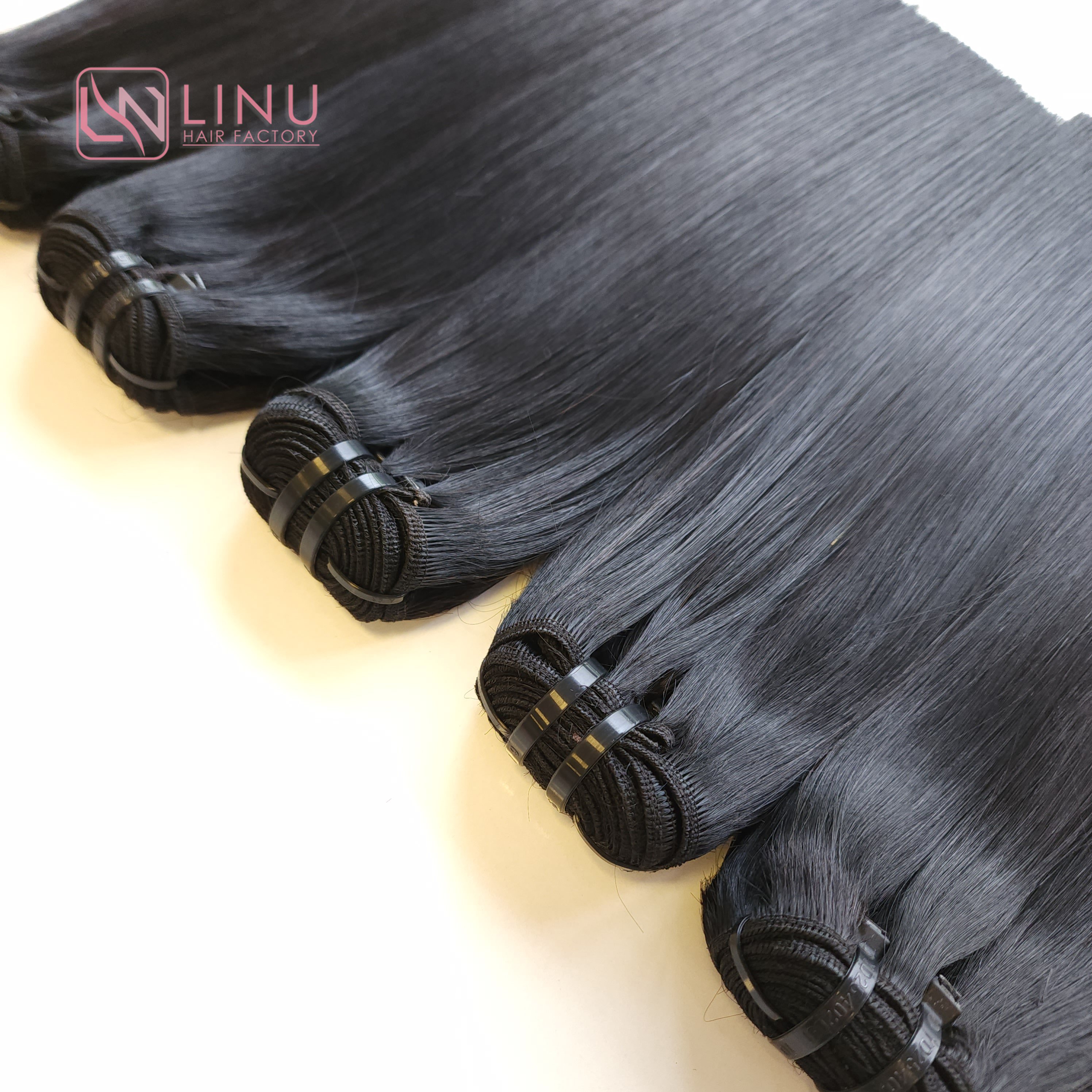 Super Double Drawn Short Black Bob Wigs for Black Women Raw Vietnamese Hair Extensions Customize color