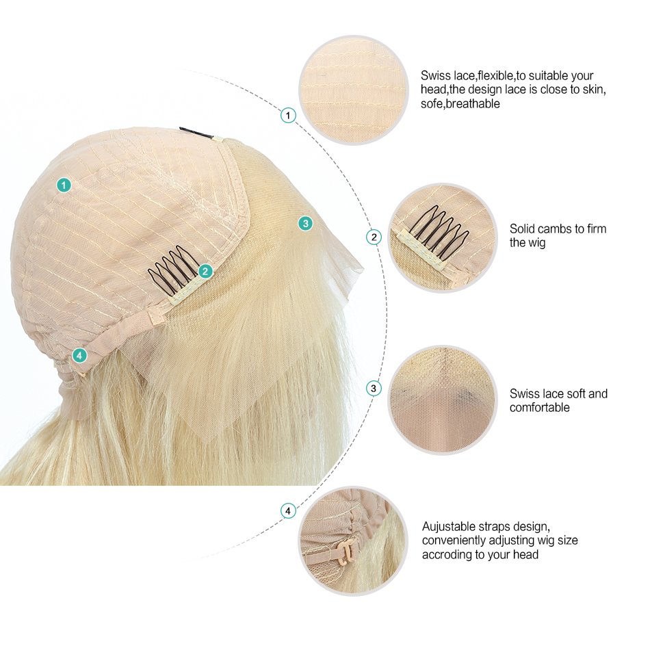 Cheap 613 color 13x4 Bone Straight Lace Front Wigs Human Hair Short Bob Wigs for Black Women Brazilian Hair Hd Lace Frontal Wigs