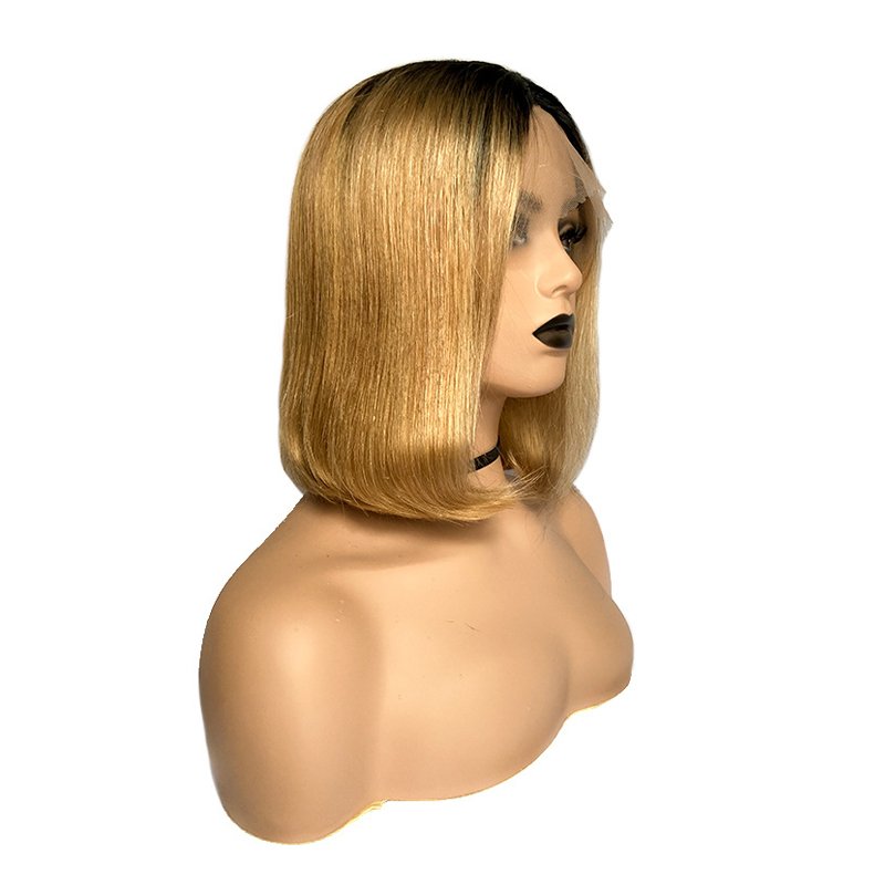 SFM Brand High Quality Natural Human Hair Wig Bob Wig Human Hair Lace Front 13*4 T Part Short Color Blonde Wholesale