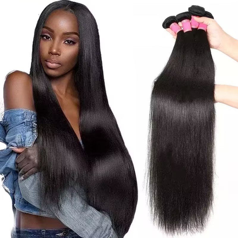 human hair bundles straight to brazil virgin hair remy hair 10-40inches double drawn