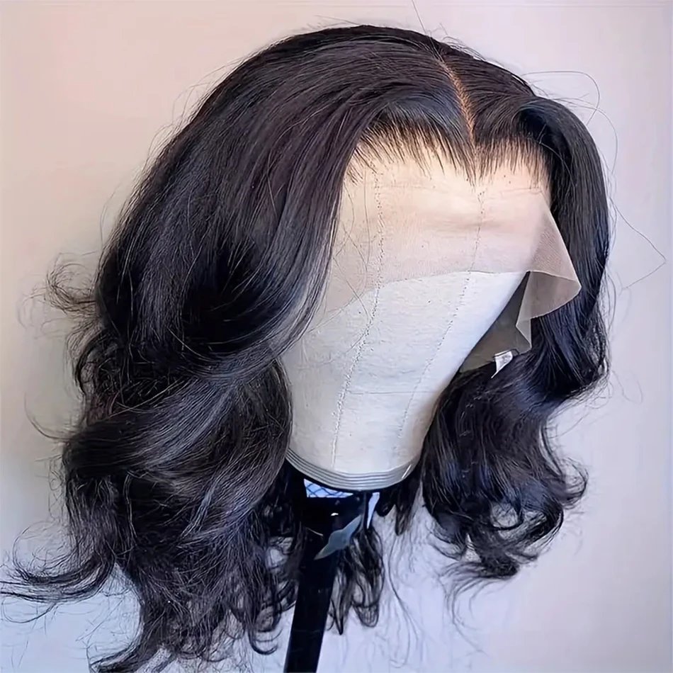 100% Human Hair Wigs Transparent Lace Front Remy Human Hair