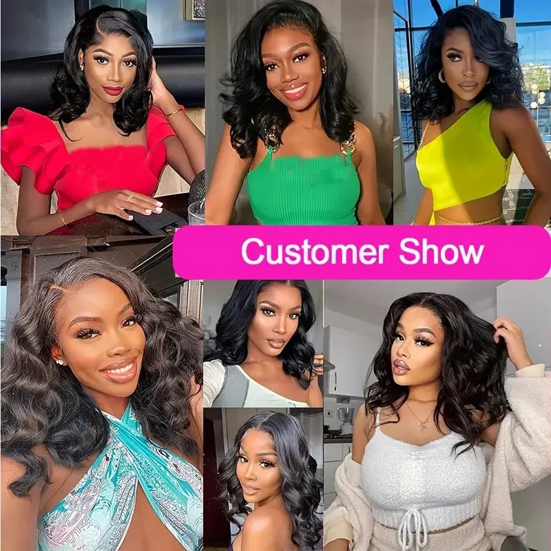 100% Human Hair Wigs Transparent Lace Front Remy Human Hair