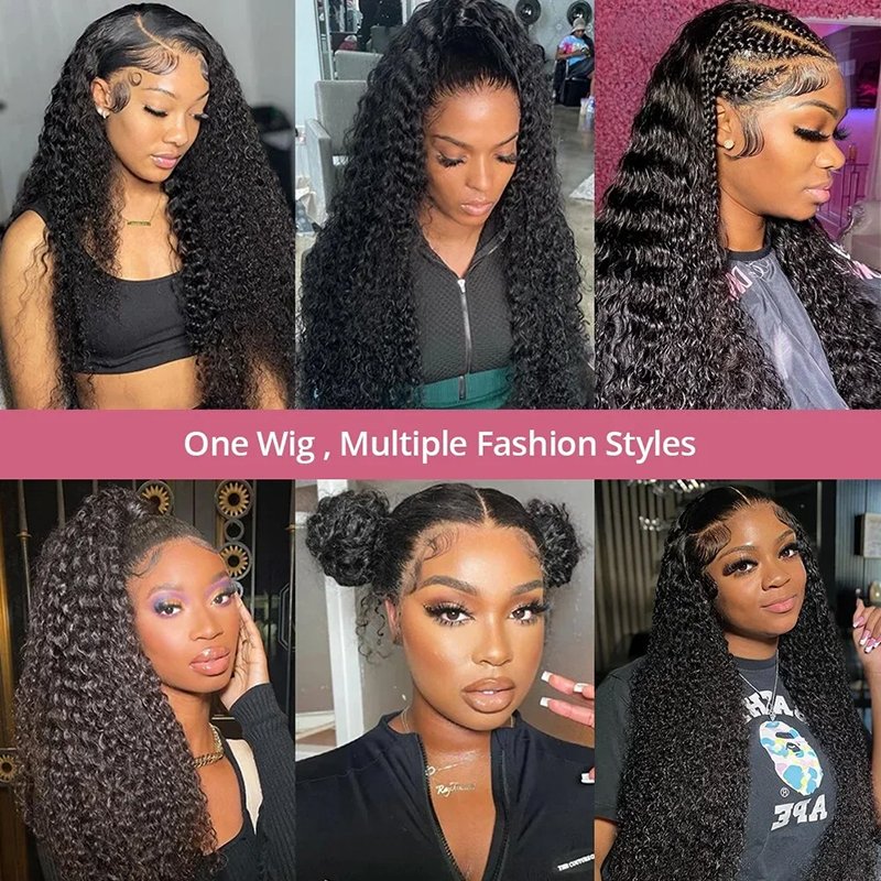 Cheap Deep Wave Human Hair Lace Front Wigs Raw Brazilian Curly Human Hair Wig For Black Women Hd Lace Frontal Wigs Human Hair