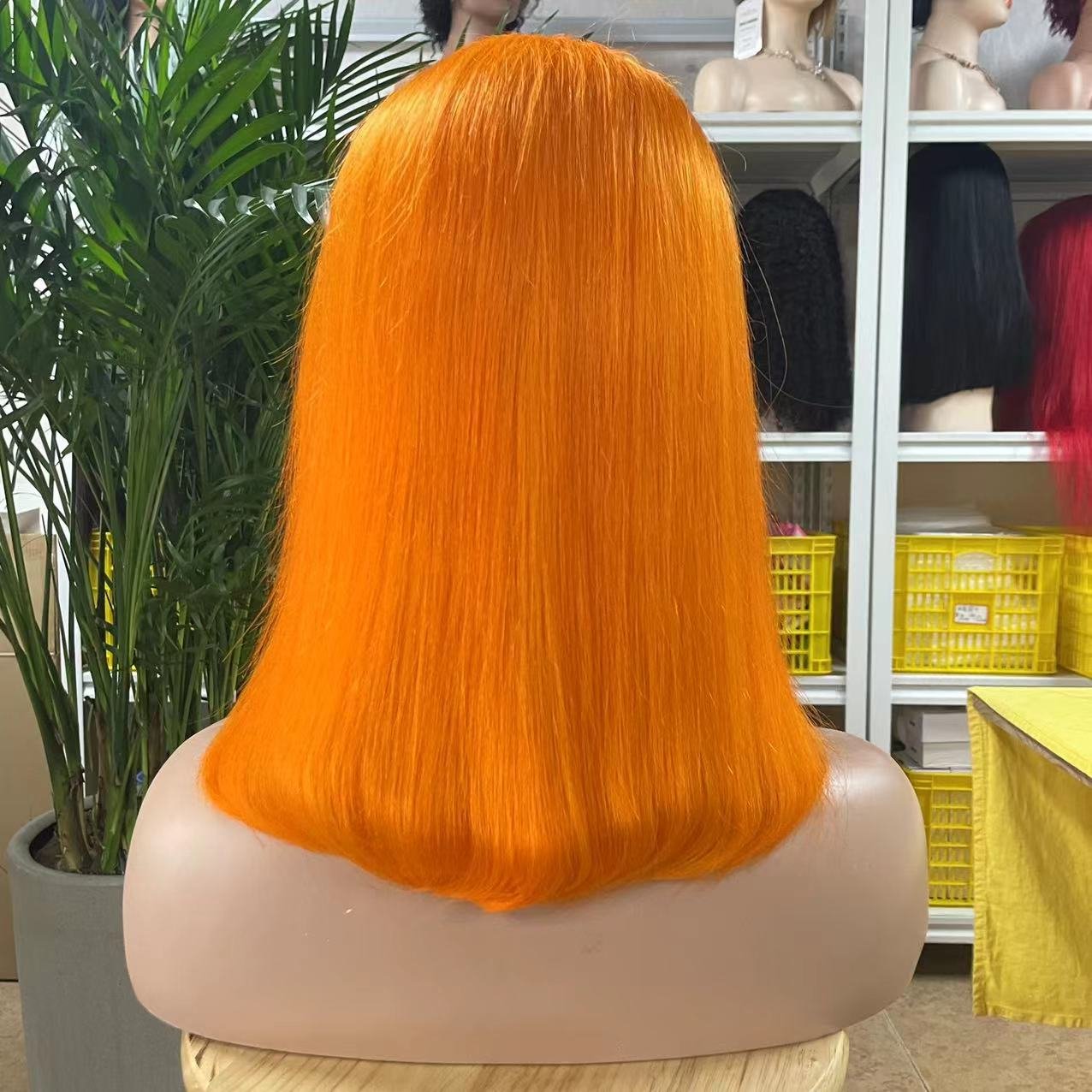 Women Hair Wig Short Bob Ginger Orange Color Human Hair Wigs 13X4 13X6 HD Lace Front Brazilian Human Hair Wigs For Black Women