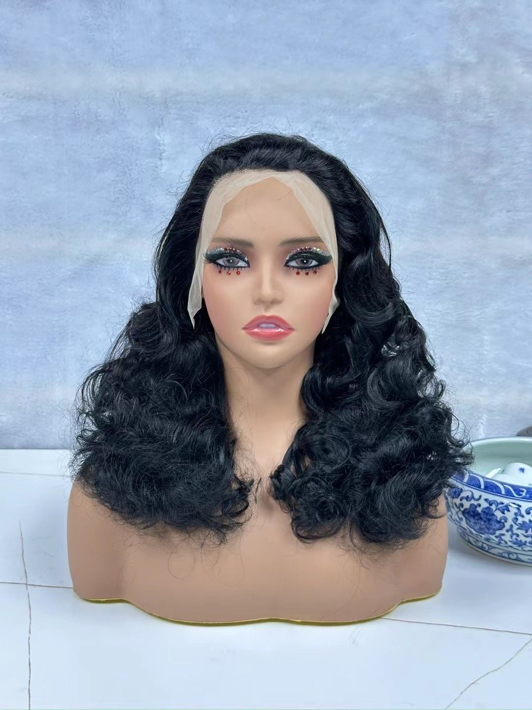 Natural human hair wig for black women 100% human hair, Black Curly Human Body Wave Hair Wigs from Vietnam