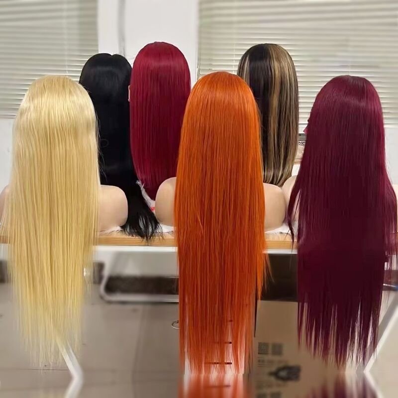 Top Quality Brazilian Wigs For White Women Wholesale Vendors Bone Straight Lace Front Human Hair Wigs