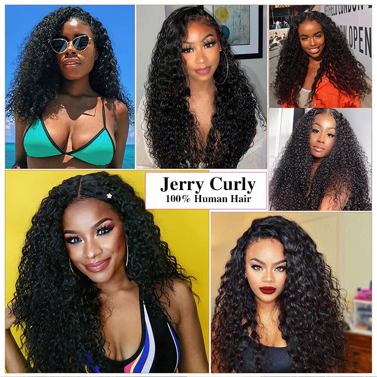 Hd Lace Wig Jerry Curly Human Hair Lace Front 360 Full Lace Human Hair Wigs Brazilian Hair Frontal Wigs For Black Women