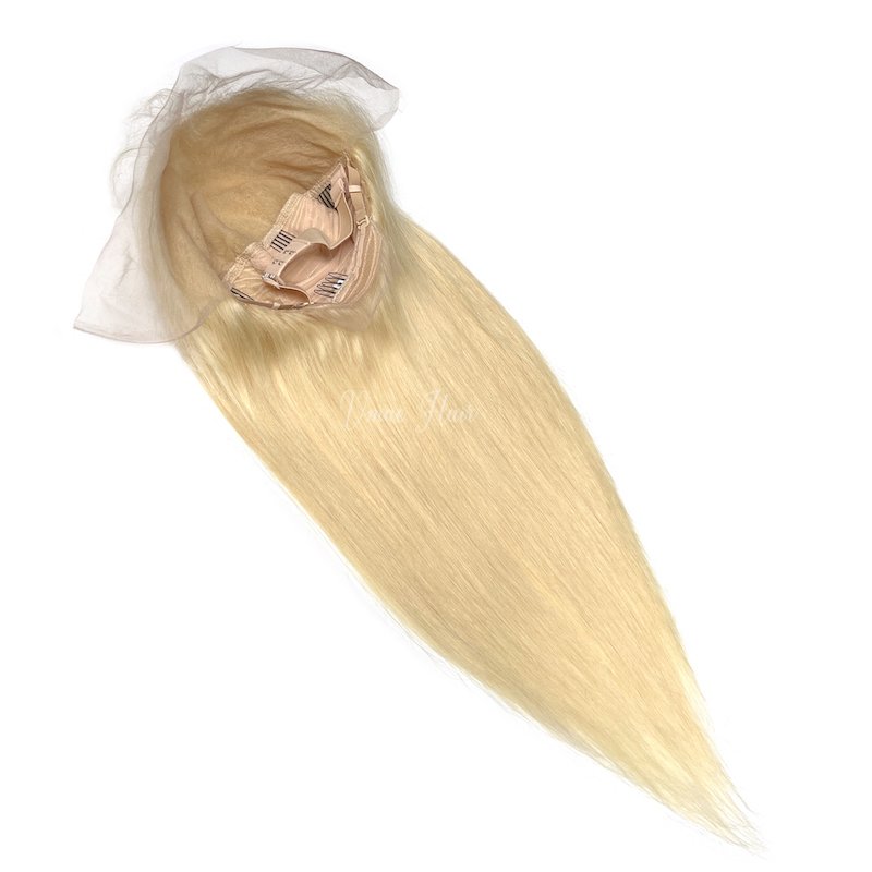 VMAE Wholesale Remy Virgin Natural Russian Blonde Bone Straight Full Lace 613 Frontal Human Hair Wigs Human Hair Lace Front