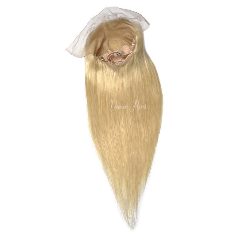 VMAE Wholesale Remy Virgin Natural Russian Blonde Bone Straight Full Lace 613 Frontal Human Hair Wigs Human Hair Lace Front