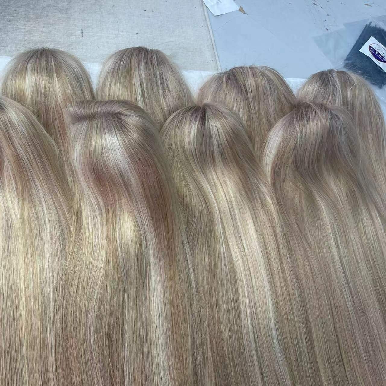 Jewish Wig Silk Top Wig Highlights Wave Hair Kosher Wigs Sheitel Unprocessed European Virgin Hair For Black Woman