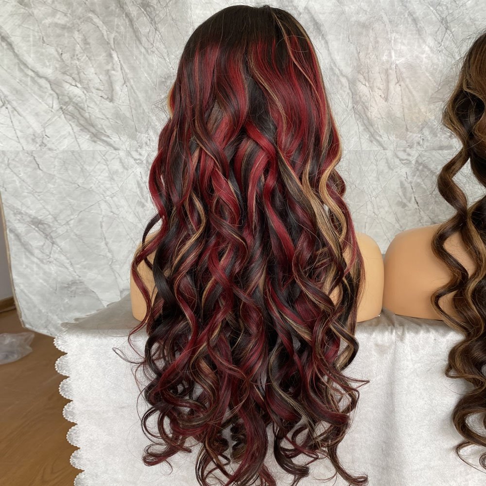 Wholesale HD Lace Front Wig with Natural Waves Virgin Hair without Glue 3 Colors Human hair wig